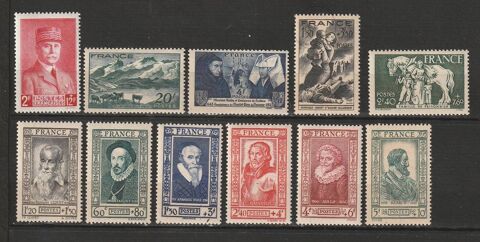 TIMBRES NEUFS **ANNEE1943
envoi par CHRONOPOST 8 Valros (34)