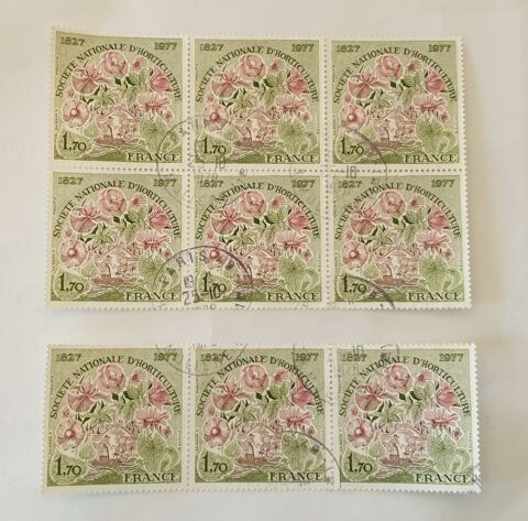 Timbre france 150�me anni d'horticulture 1977 lot 1.20 euro 0 Marseille 9 (13)