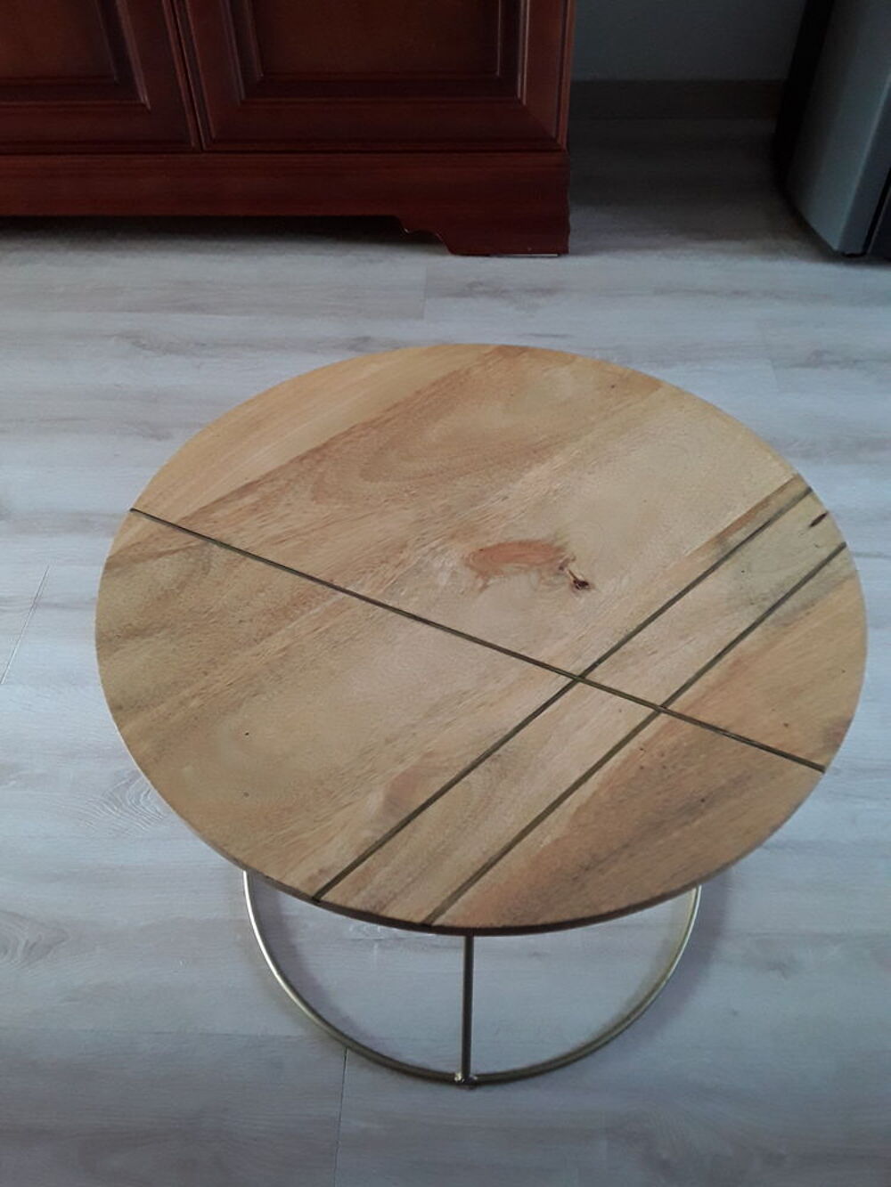 Table d appoint bois et acier Meubles
