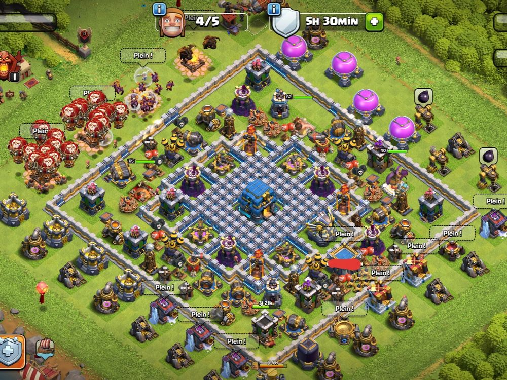 Compte clash of clans HDV12 max Heros 65/63/40 Consoles et jeux vidéos