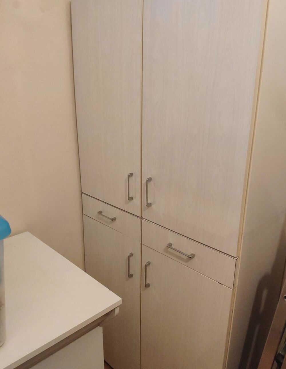 Meuble haut formica blanc 4 portes 2 tiroirs parfait &eacute;tat Meubles