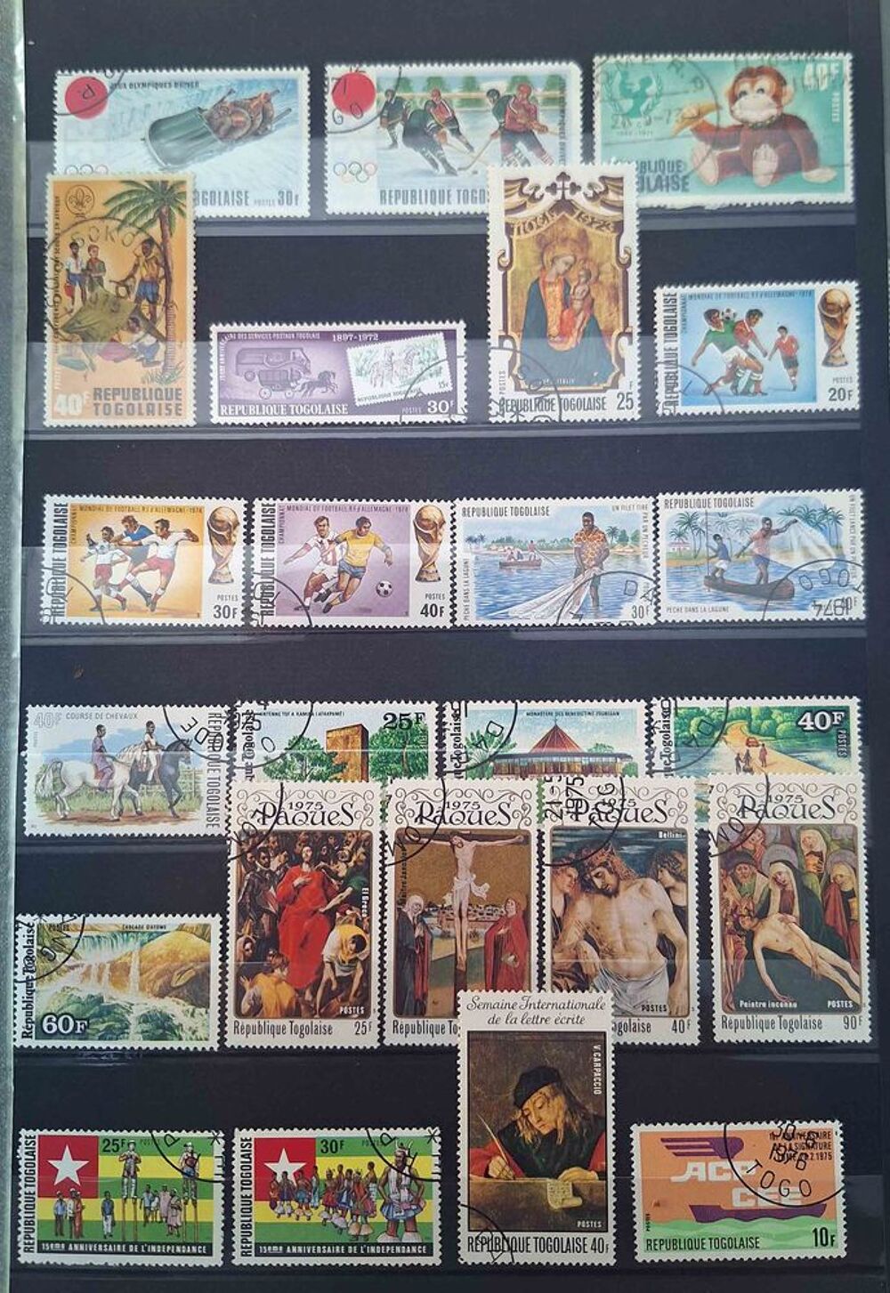 S&eacute;rie de timbres de collection du Togo 