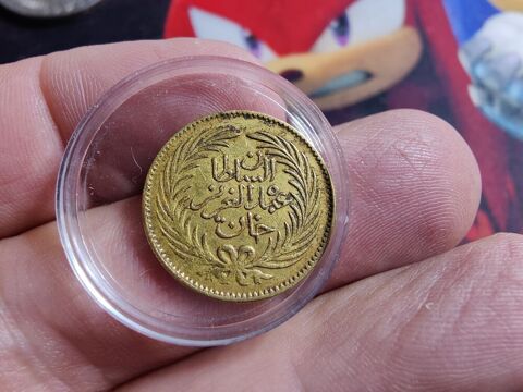 Piece de 25 piastres de 1863 en or de Tunisie. Saint-Sulpice (81)