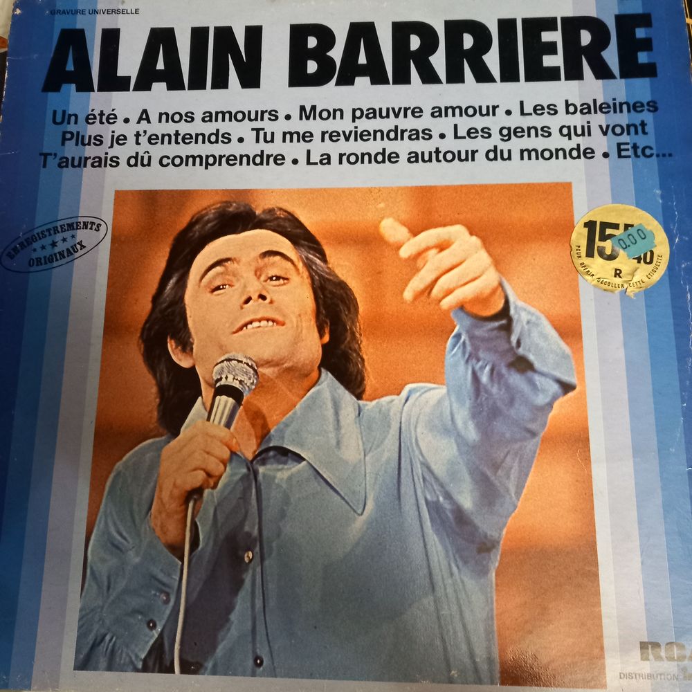 ALAIN BARRIERE / 3 X DISQUES VYNIL 33 TOURS / CD et vinyles