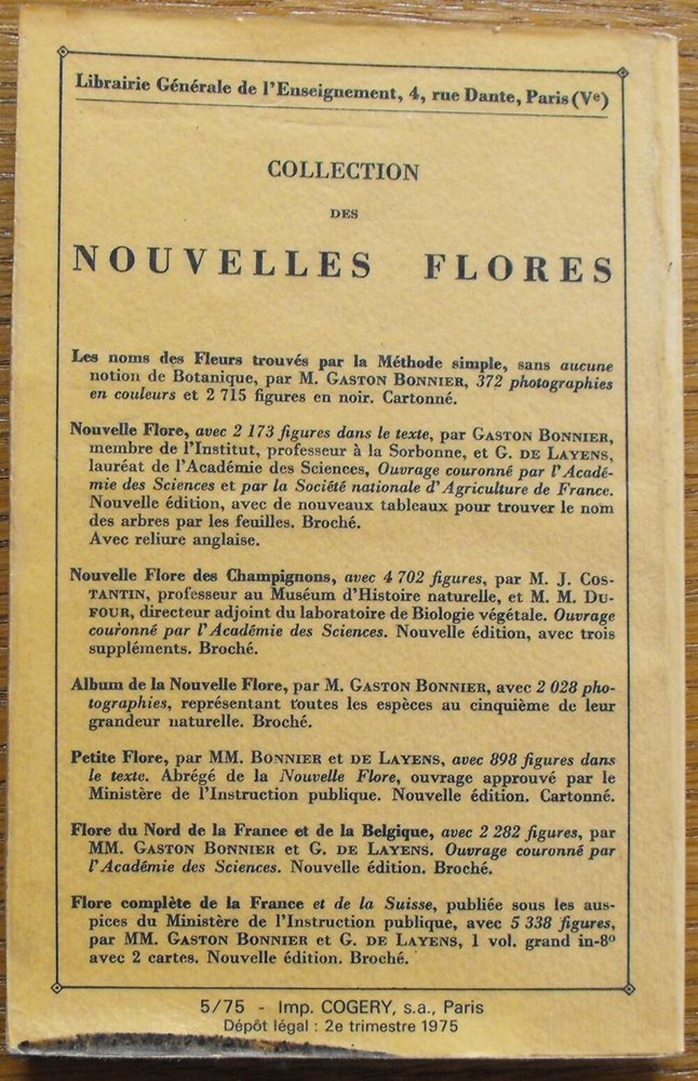 NouAuteurs: M.J. COSTANTIN et M.Lvelle flore des champignons Livres et BD