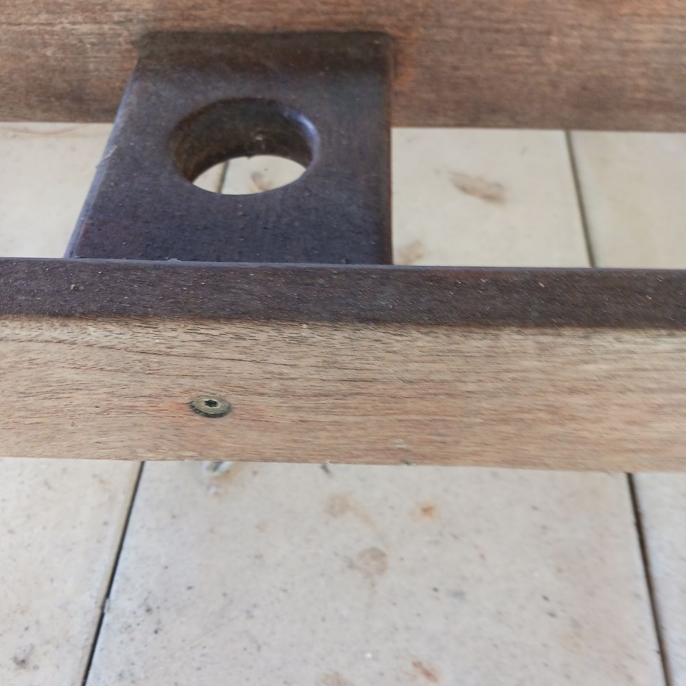 table teck + chaises de jardin Meubles