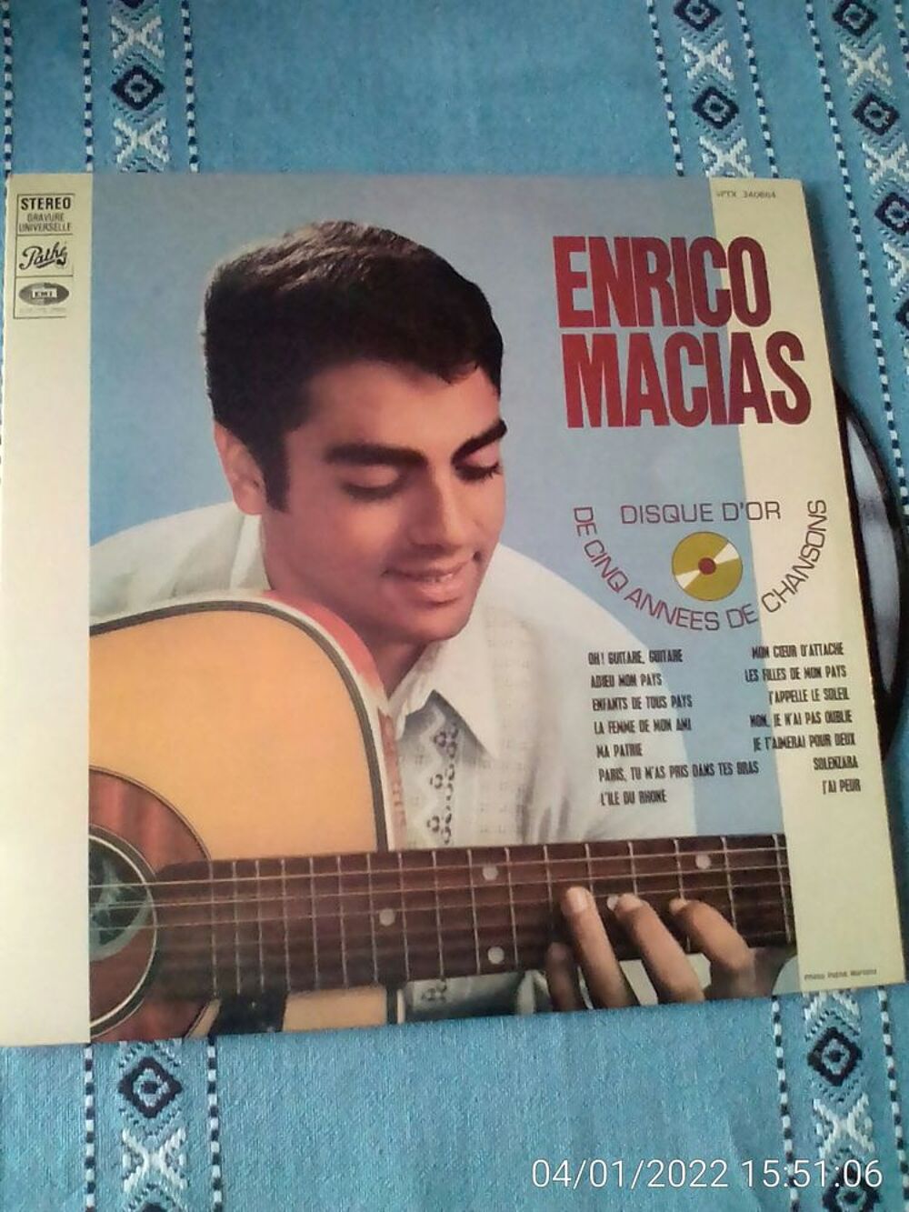 Vinyle 33T DISQUE D'OR-ENRICO MACIAS CD et vinyles