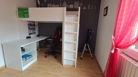 lit mezzanine bureau et tagres 300 Le Creusot (71)