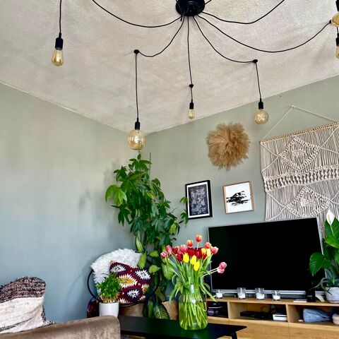 Suspension Design   Araign�e   + 8 ampoules LED vintage - Lot complet pr�t �  poser 90 Bordeaux (33)