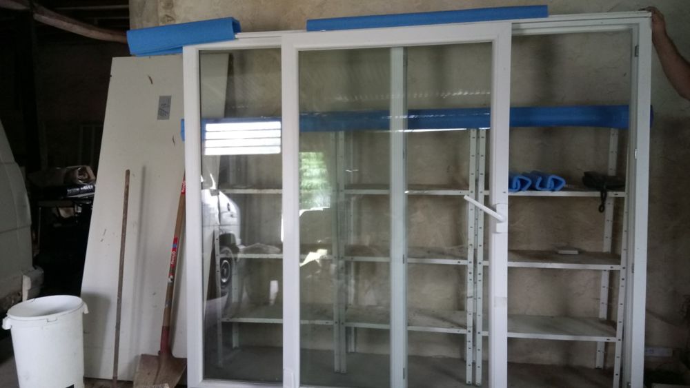 Baie vitr&eacute;e PVC blanc. Bricolage