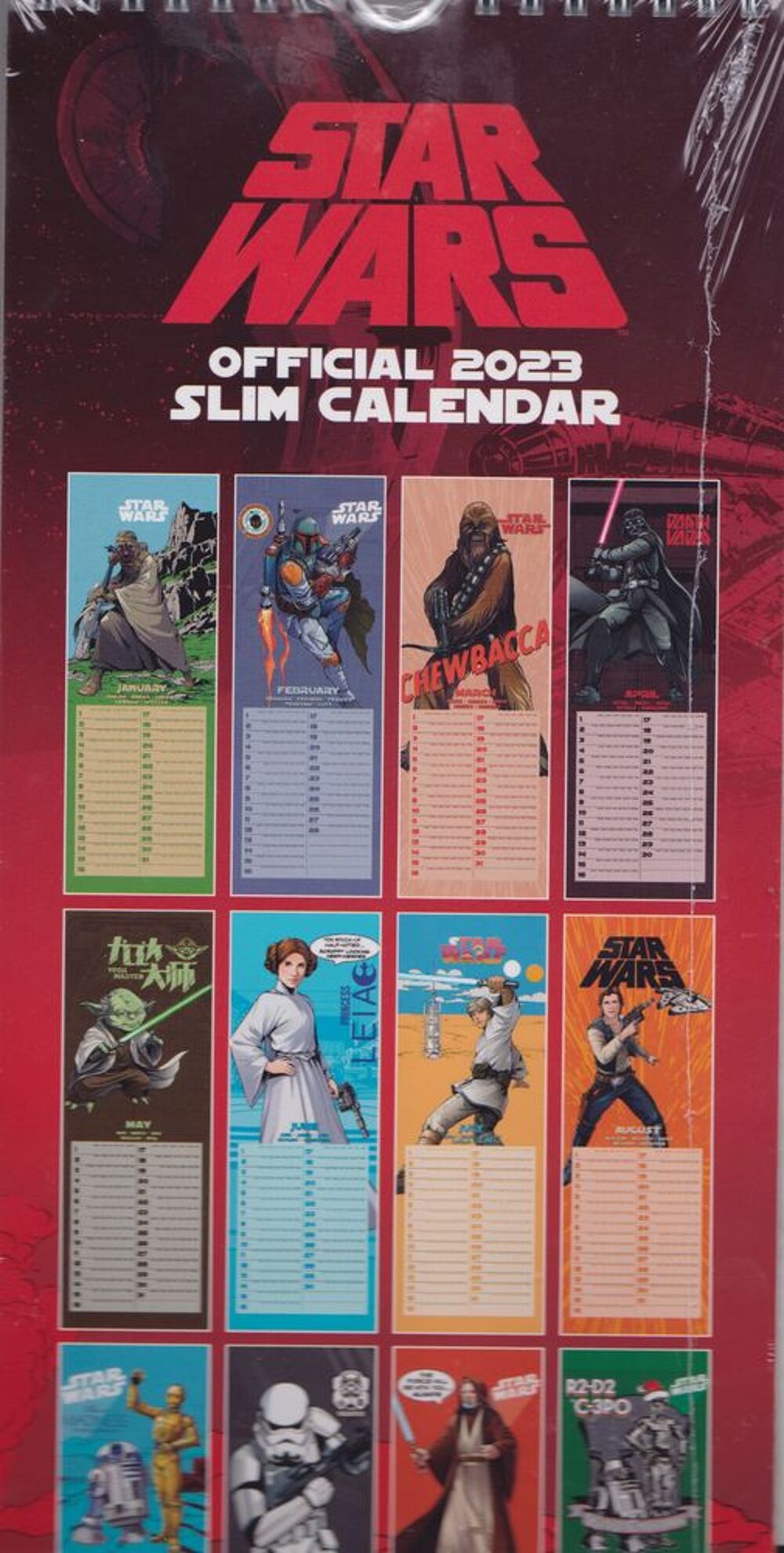 STAR WARS official 2023 slim calendar (neuf) 