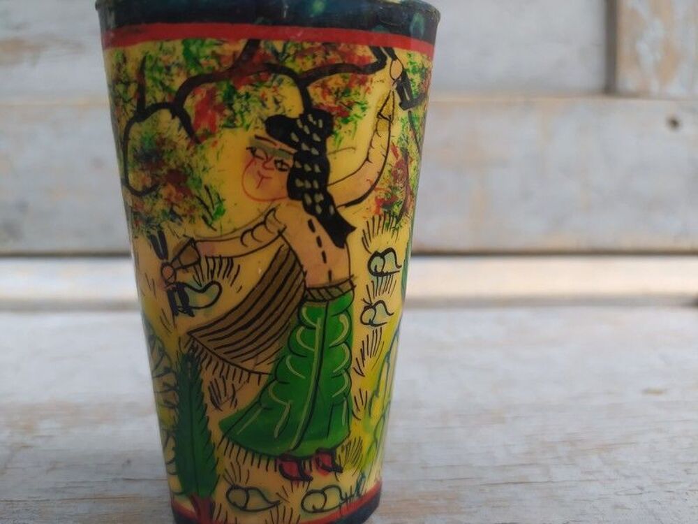 Flacon Peint D&eacute;cor de Danseurs Perses Persian Orientalisme 