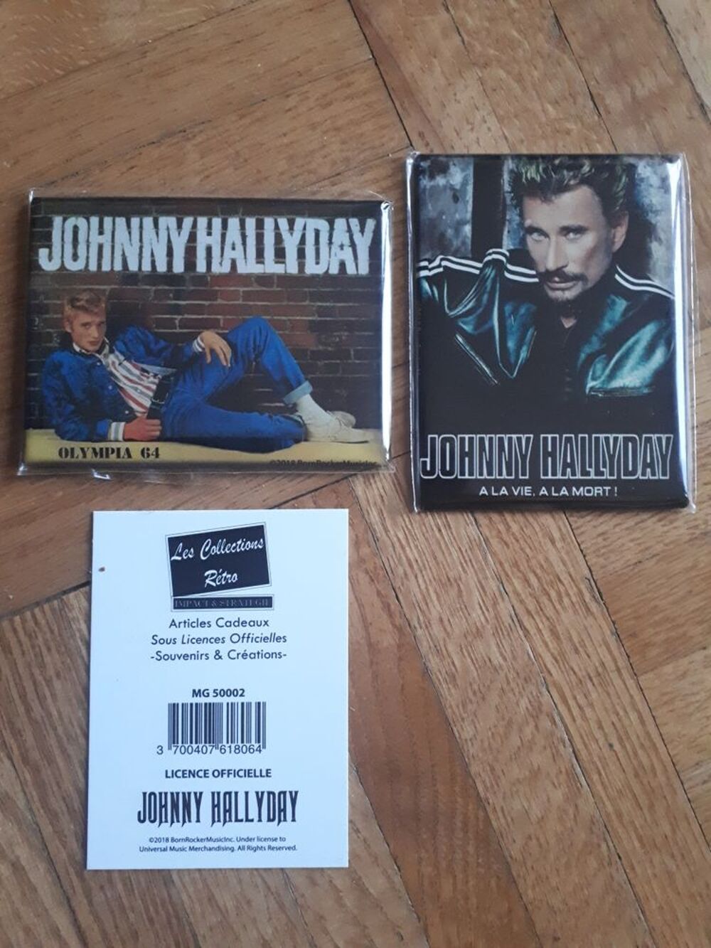 Johnny Hallyday - 2 magnets Collection R&eacute;tro 