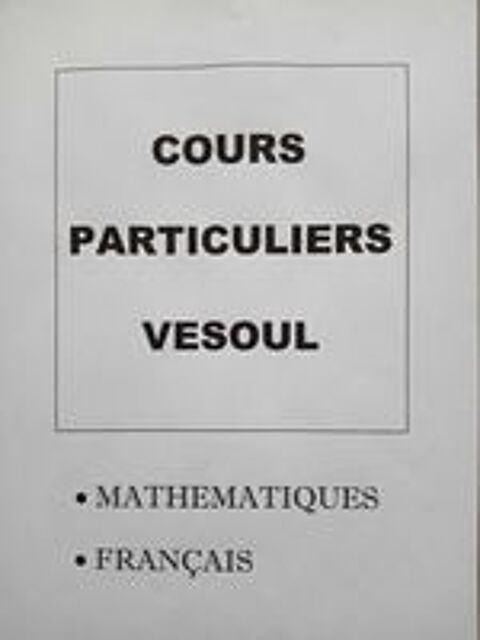   SOUTIEN SCOLAIRE VESOUL 
