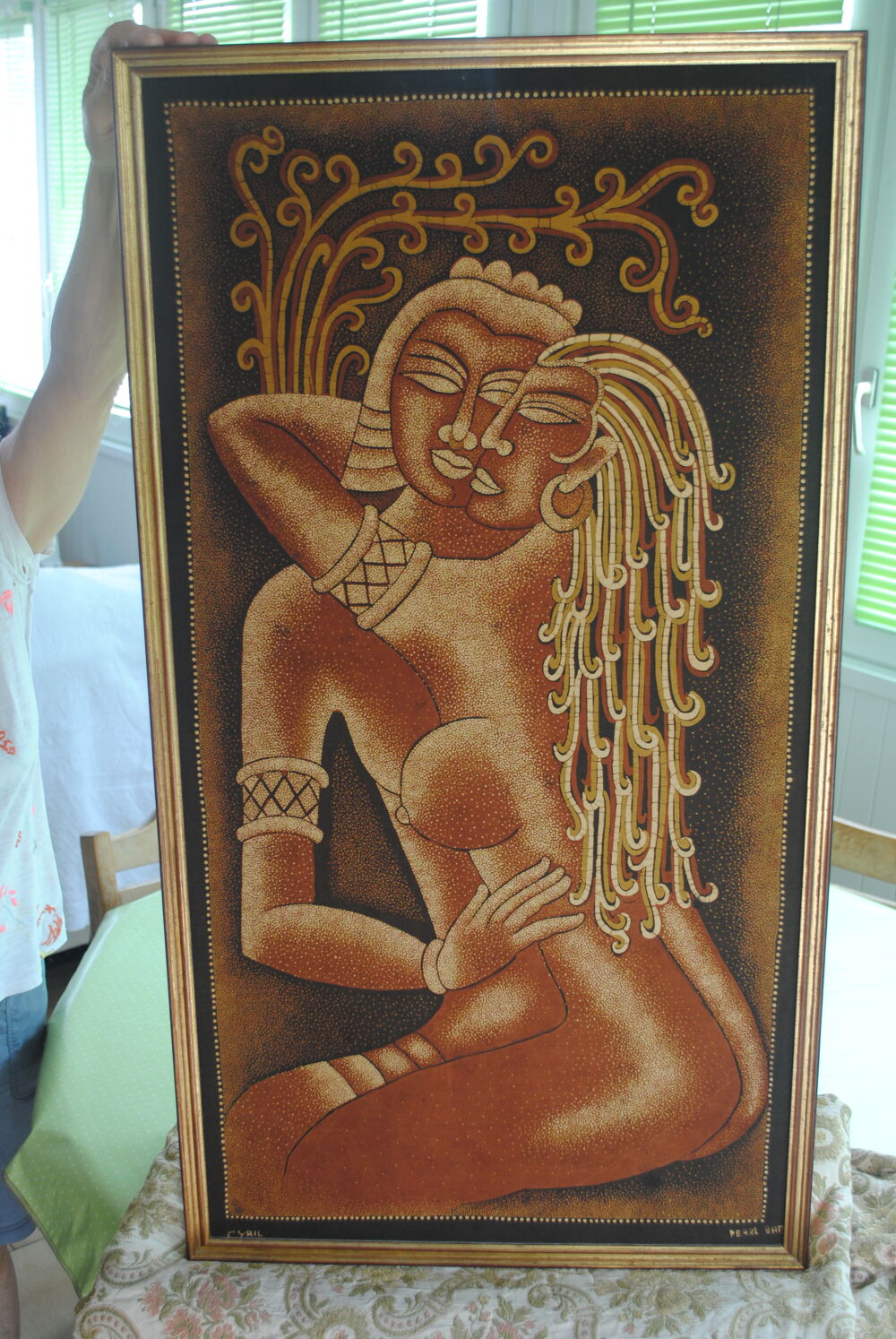 Batik vintage en soie Décoration