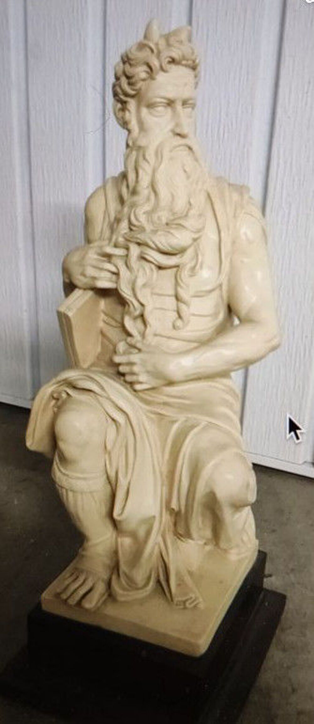 Statue Mo&iuml;se reproduction en r&eacute;sine Décoration