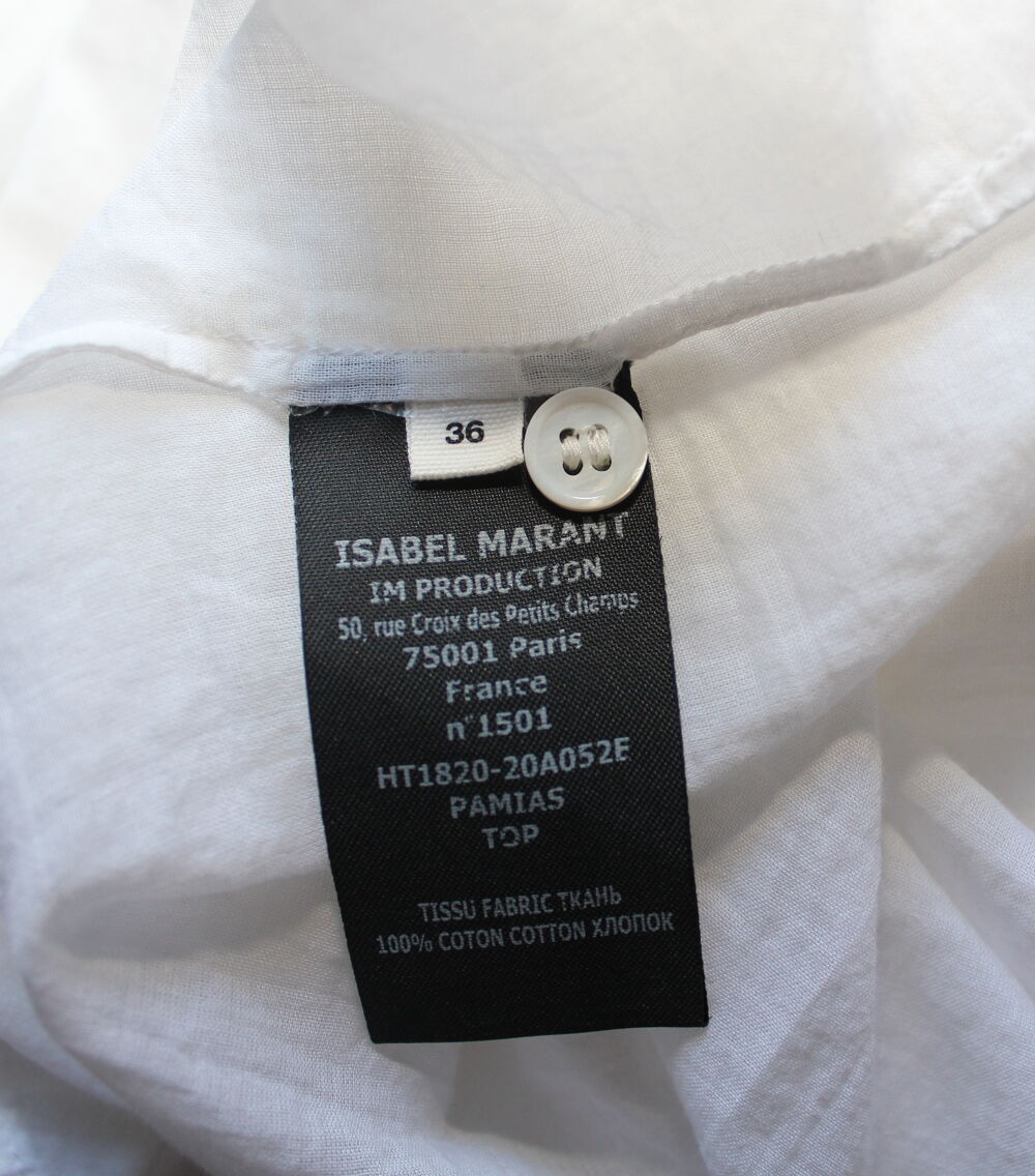 Chemise blouse &agrave; volants ISABEL MARANT ETOILE T.36.fr Vtements