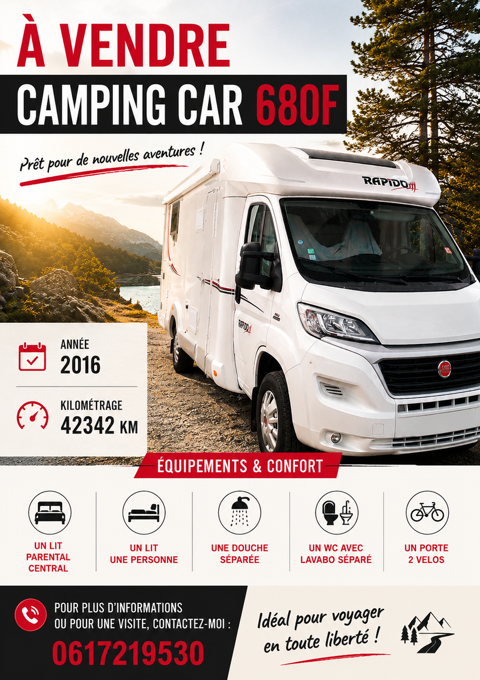 RAPIDO Camping car 2016 occasion Cransac 12110