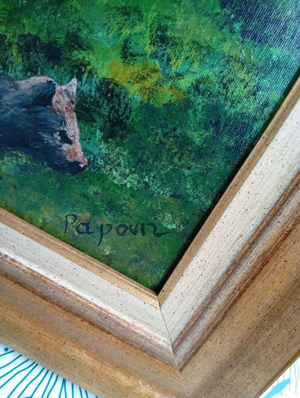 Tableau / matin d'ours en lisiere des bois Décoration