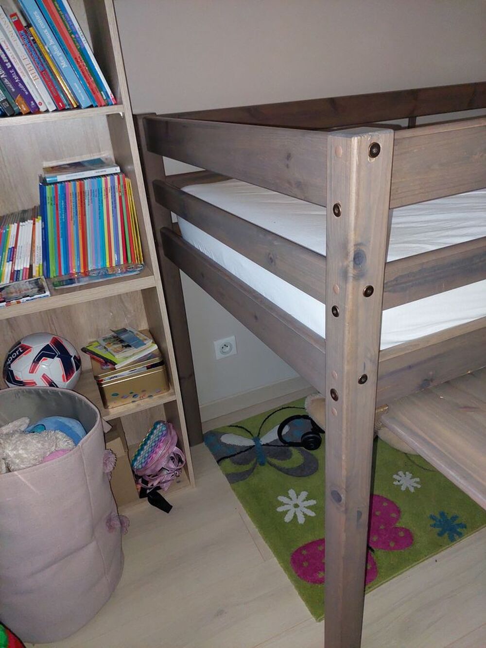 lit mezzanine bureau en pin Meubles
