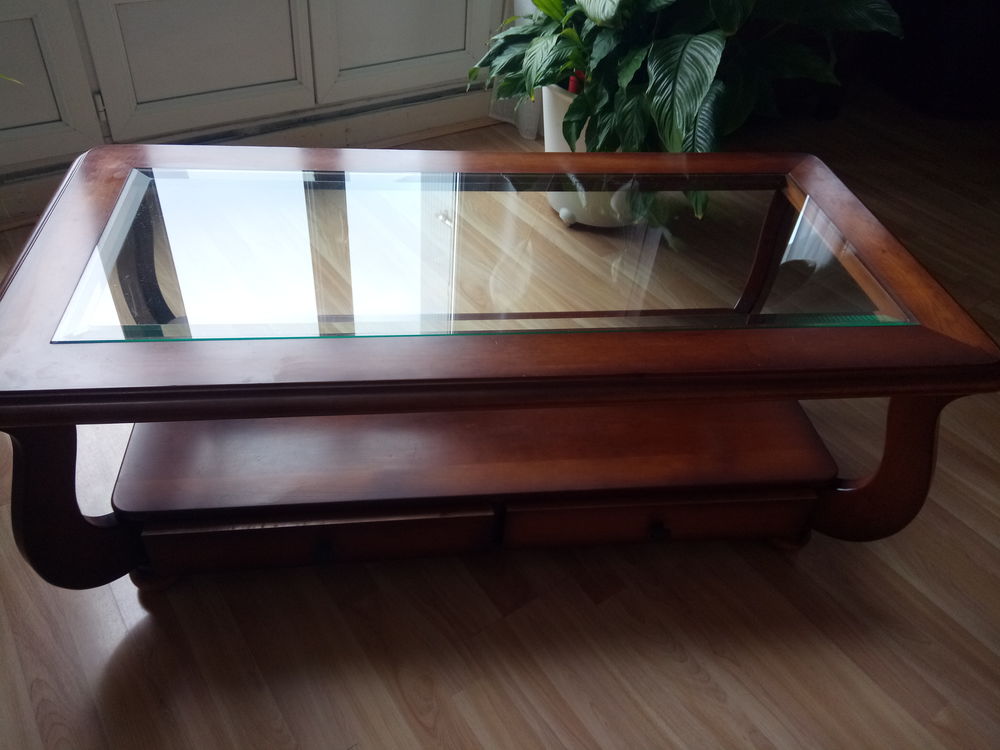 table basse de salon en merisier , Meubles