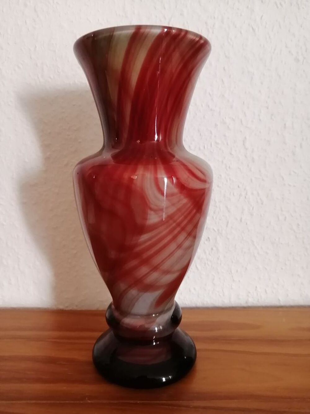 Magnifique vase Pop Art, verre sulfur&eacute; Décoration