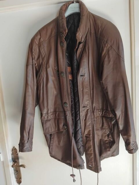 veste cuir bon état doublure refaite et cuir nettoyé. 60 Remungol (56)