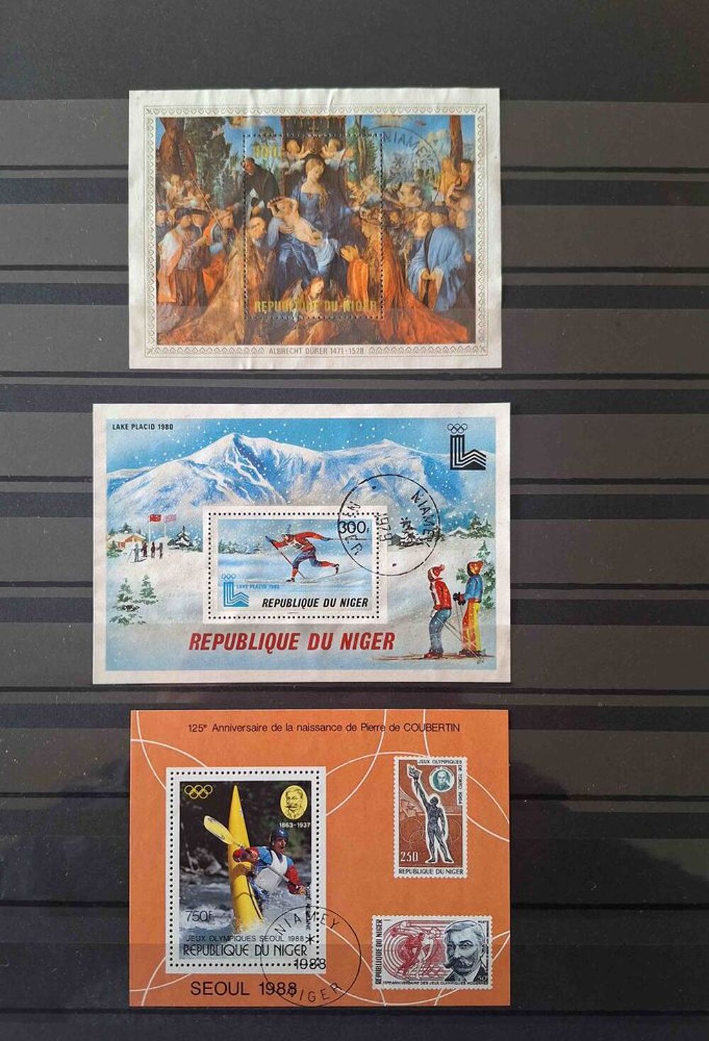 S&eacute;rie de timbres de collection du Niger 