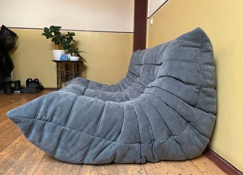 Ligne Roset 2 Togo Canap&eacute; Fauteuil Tabouret Alcantara Couleur Chic Neuf Meubles