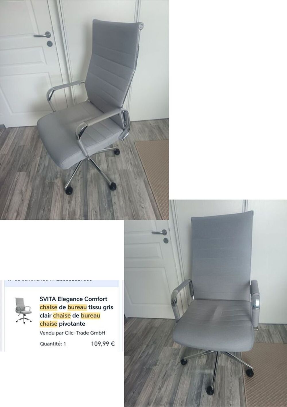 fauteuil de bureau comme neuf
Meubles