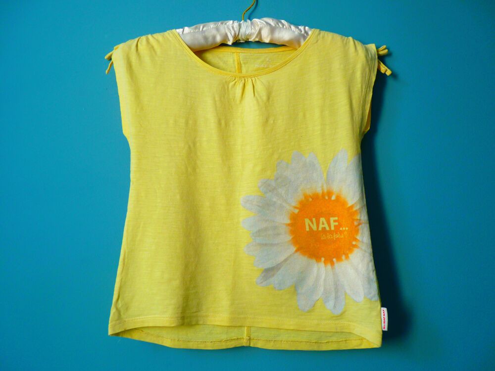 T-shirt 10 ans Naf Naf fille jaune TBE Vtements enfants
