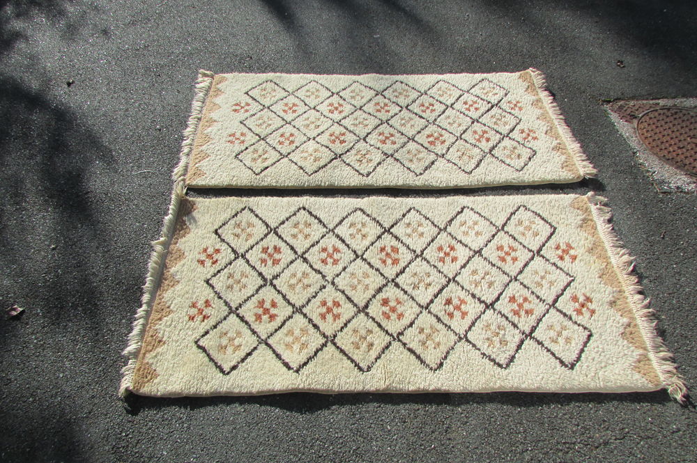Paire de tapis nord africains de style Berbere Décoration