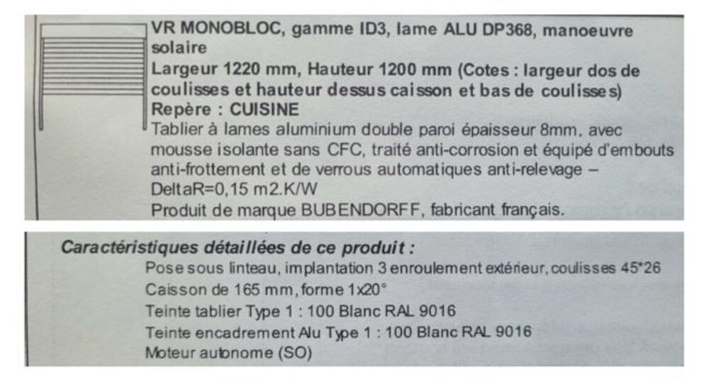 6 Volets Roulants solaires Bubendorff Alu Blanc ID3 Bricolage