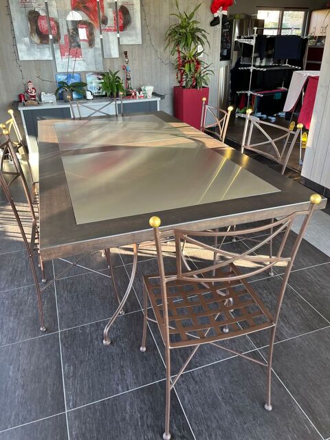 table en fer forgé plein
+6 chaises 180 Gévezé (35)