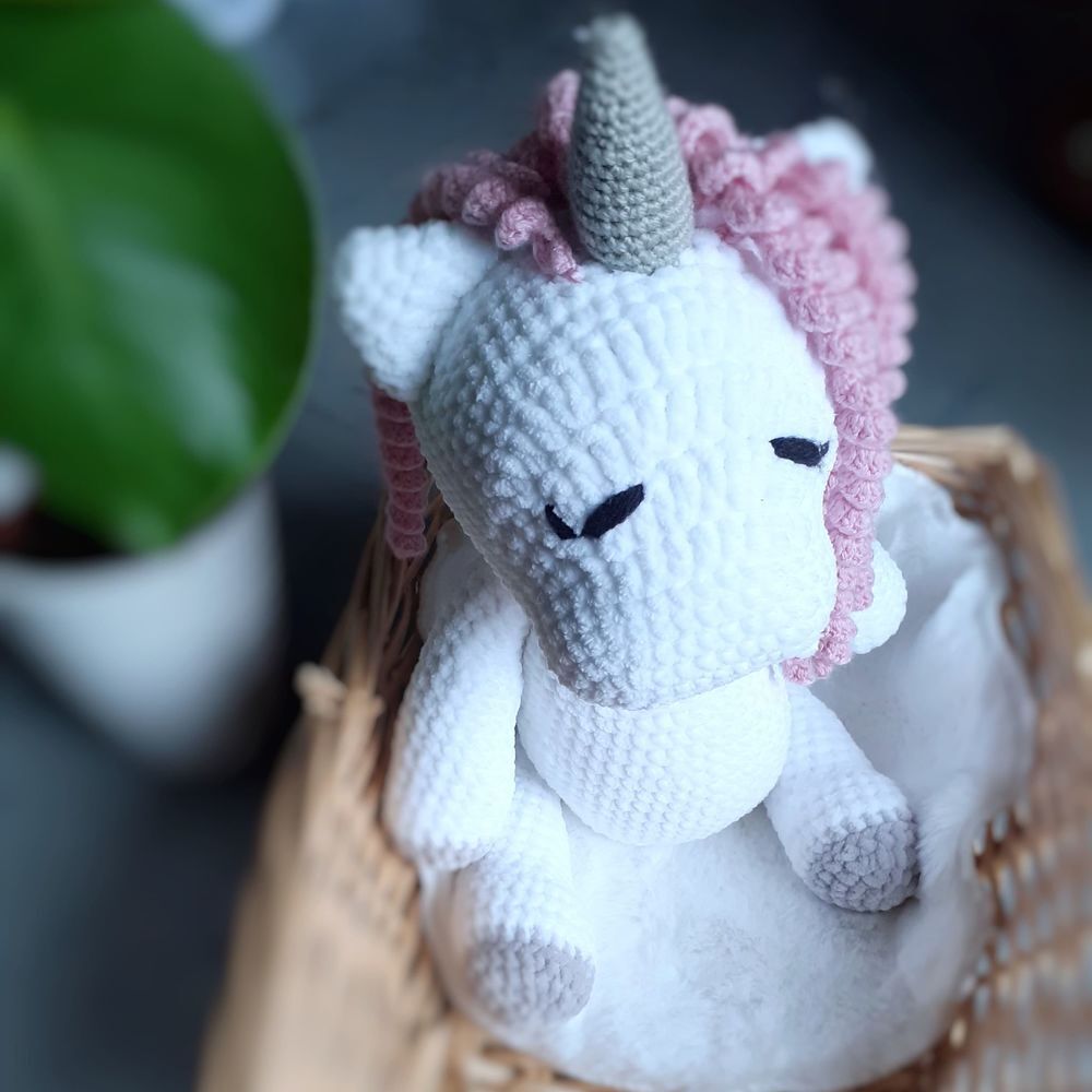 licorne faite au crochet, un joli cadeau pour No&euml;l Décoration