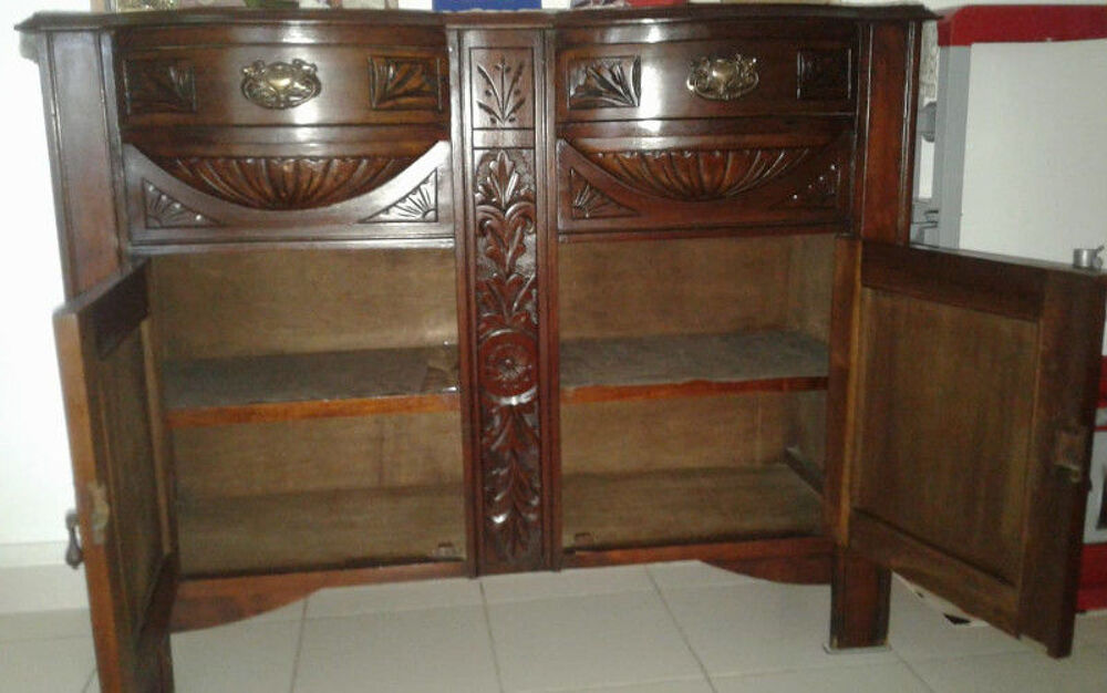 Buffet Mahogany Massif 2 Portes 2 Tiroirs Meubles