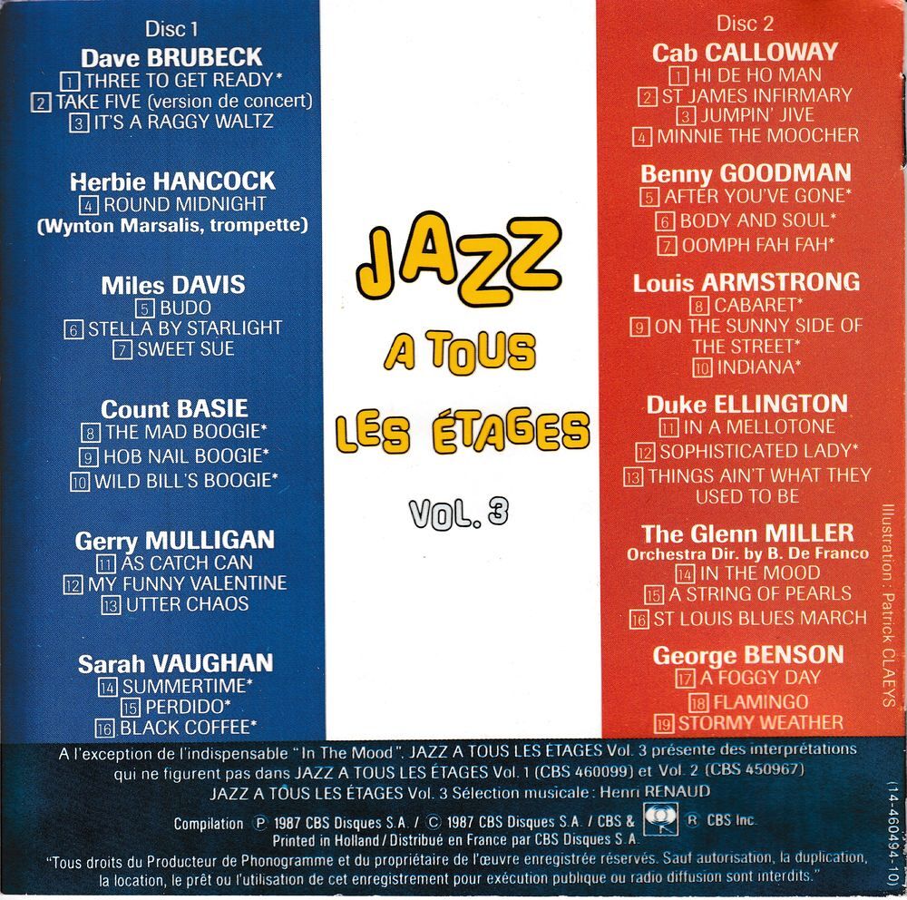 CD Jazz A Tous Les &Eacute;tages (Vol.3) CD et vinyles