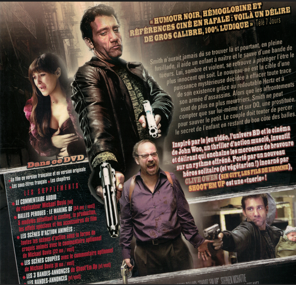 Shoot'em up. BAD LIEUTENANT DVD et blu-ray