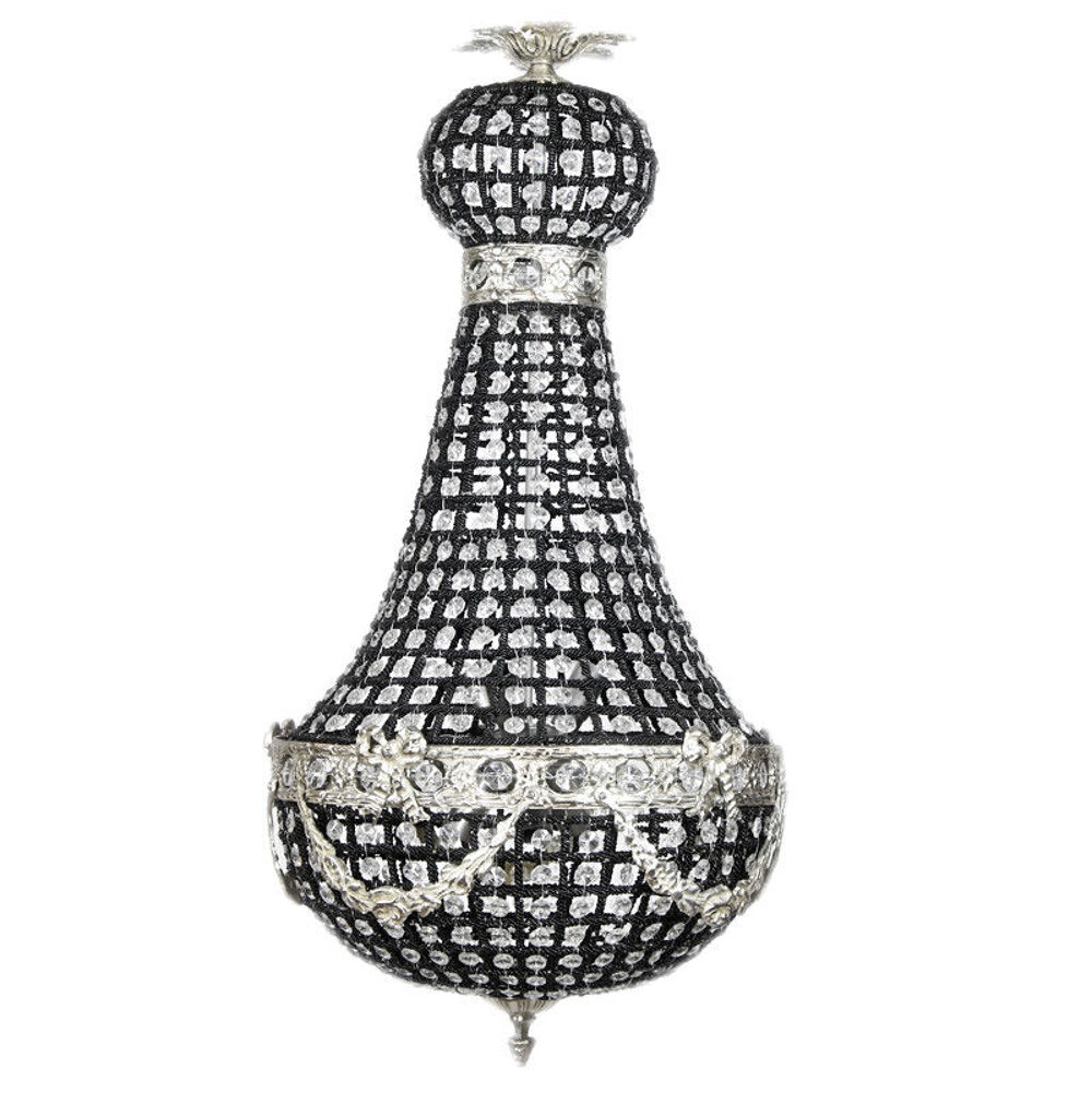 Lustre baroque plafonnier hauteur 70 cm Décoration