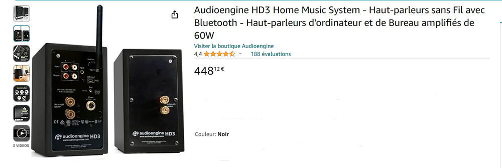 Paire d'enceintes W3 AudioEngine 60 w Audio et hifi