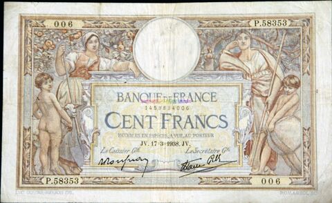 BILLETS DE 100 FRANCS LUC OLIVIER MERSON 7 Ludres (54)