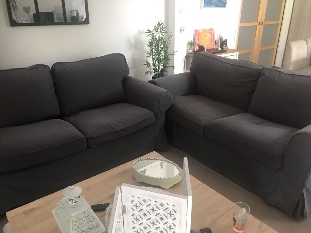 Canap&eacute; Ikea EKTORP gris fonc&eacute; Meubles