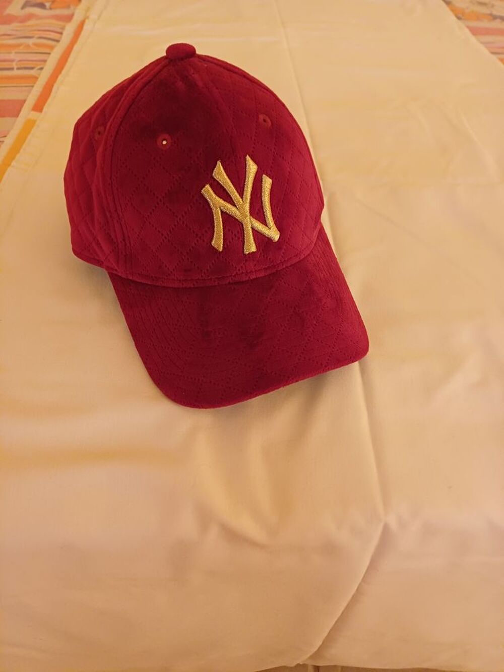 Casquette NY velours Maroquinerie
