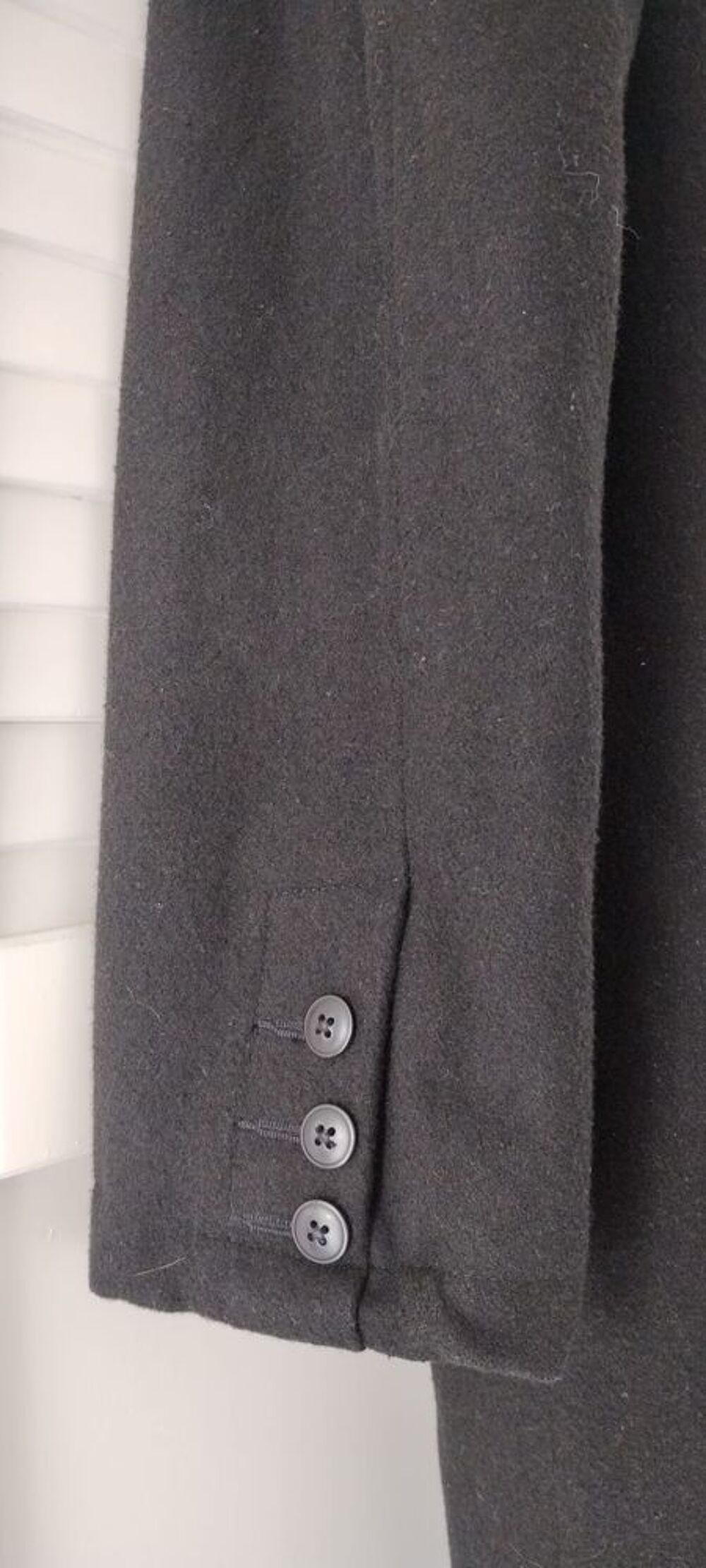 Manteau Homme Ajust&eacute; en Laine M&eacute;lang&eacute;e en Fibres Durables Vêtements
