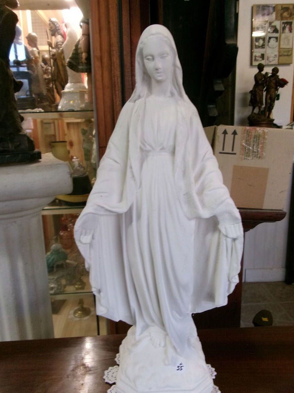 Statue vierge Marie en pierre Décoration
