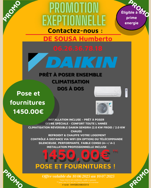 Promotion climatisation DAIKIN 0 82000 Montauban