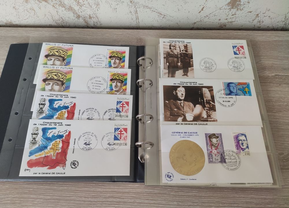 Timbres et enveloppes Charles De Gaulle 