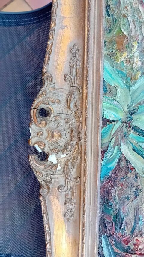 Tableau m�diterran�e, montagnes cabanon, Encadr� sign� grand format 65 Toulon (83)