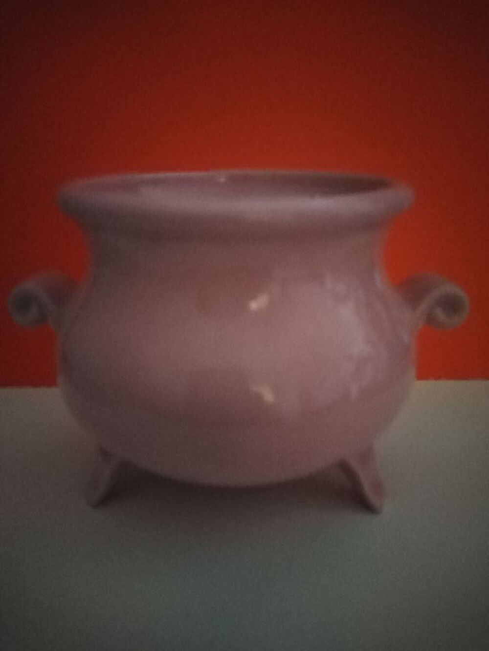 Chaudron c&eacute;ramique rose 8 cm Décoration