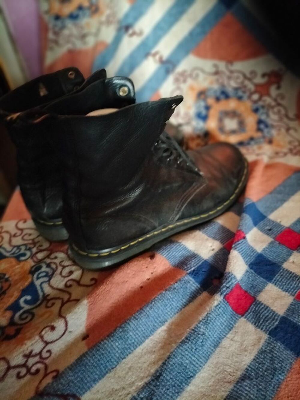 Boots a lacets cuir Martens airwair pointure 41 bon &eacute;tat Chaussures